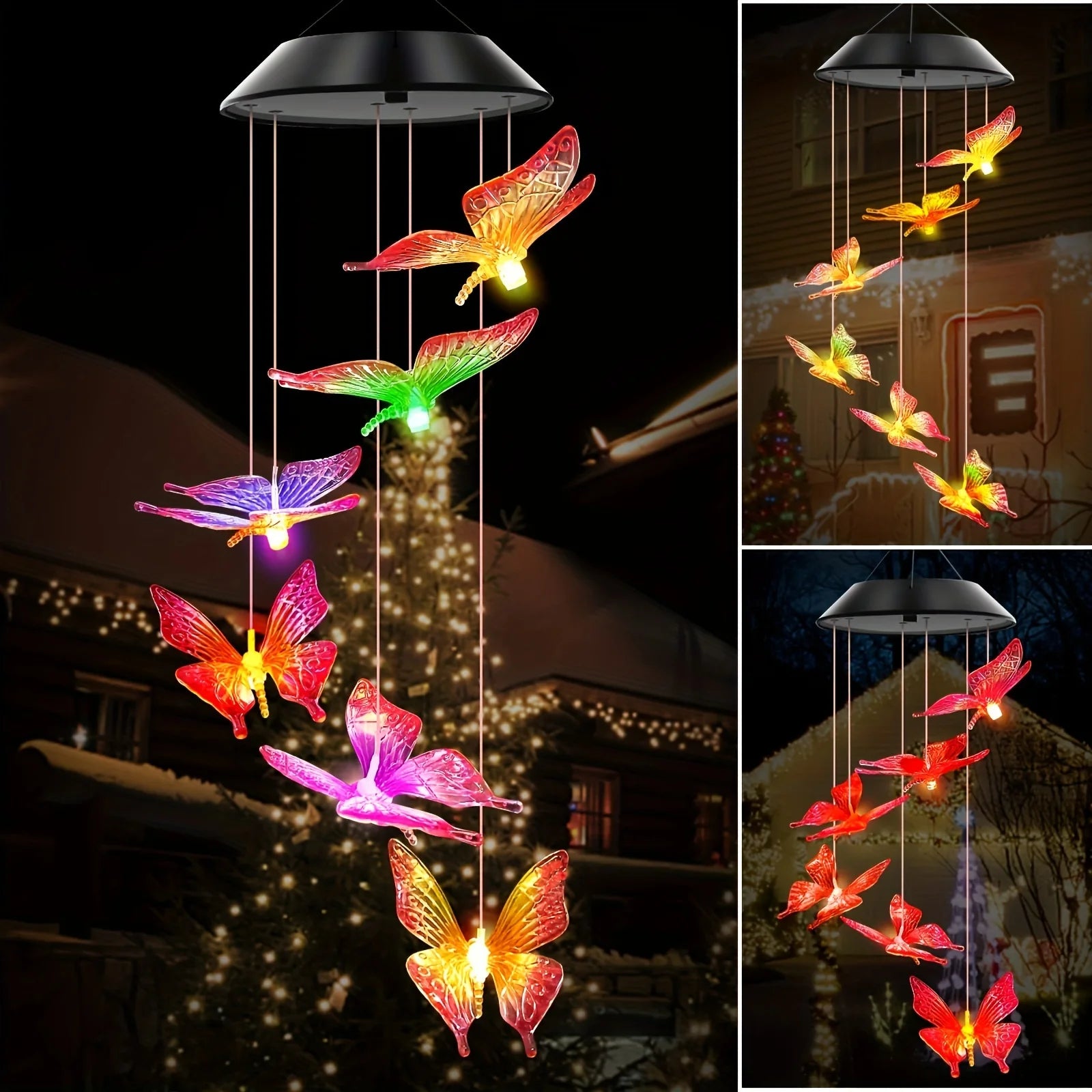Solar Color Changing Wind Chime