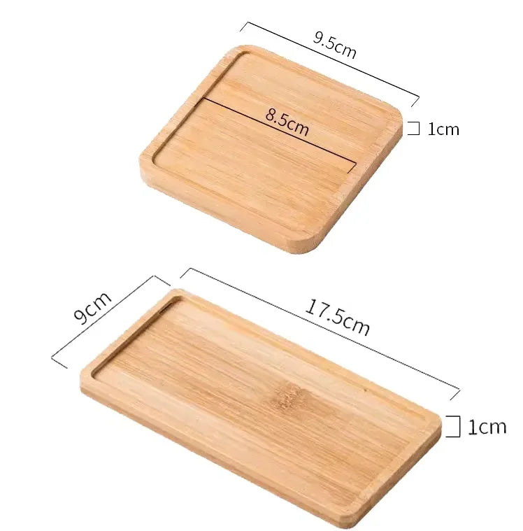 Bamboo Bathroom Organiser Tray Set