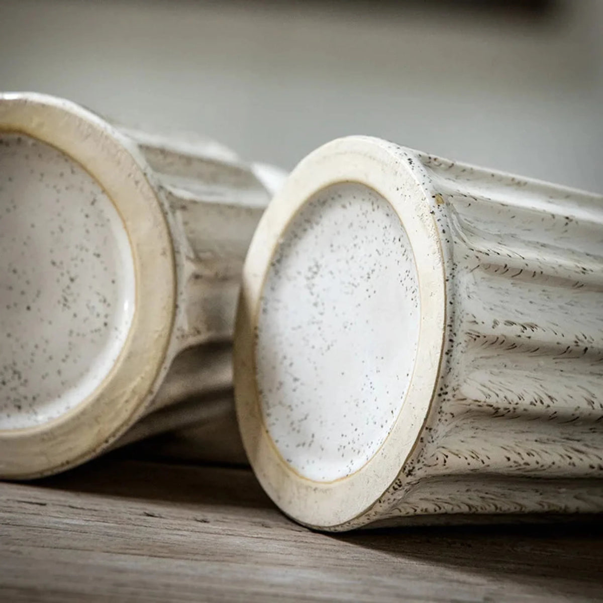 Vintage Glazed Ceramic Vase, Small Rustic Flower Vase