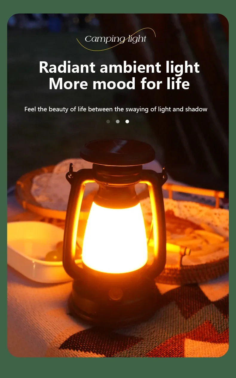 USB Rechargeable Camping Light Portable Camping Lanterns Hanging Tent