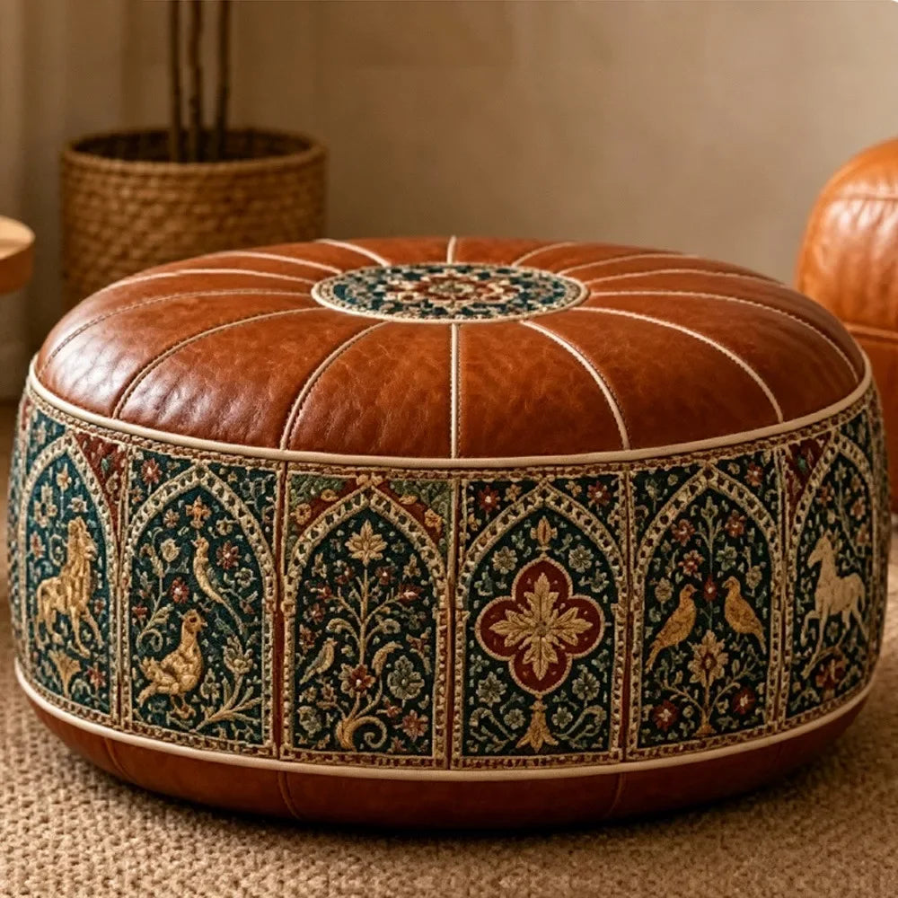 Boho Printed Fillable Storage Pouf