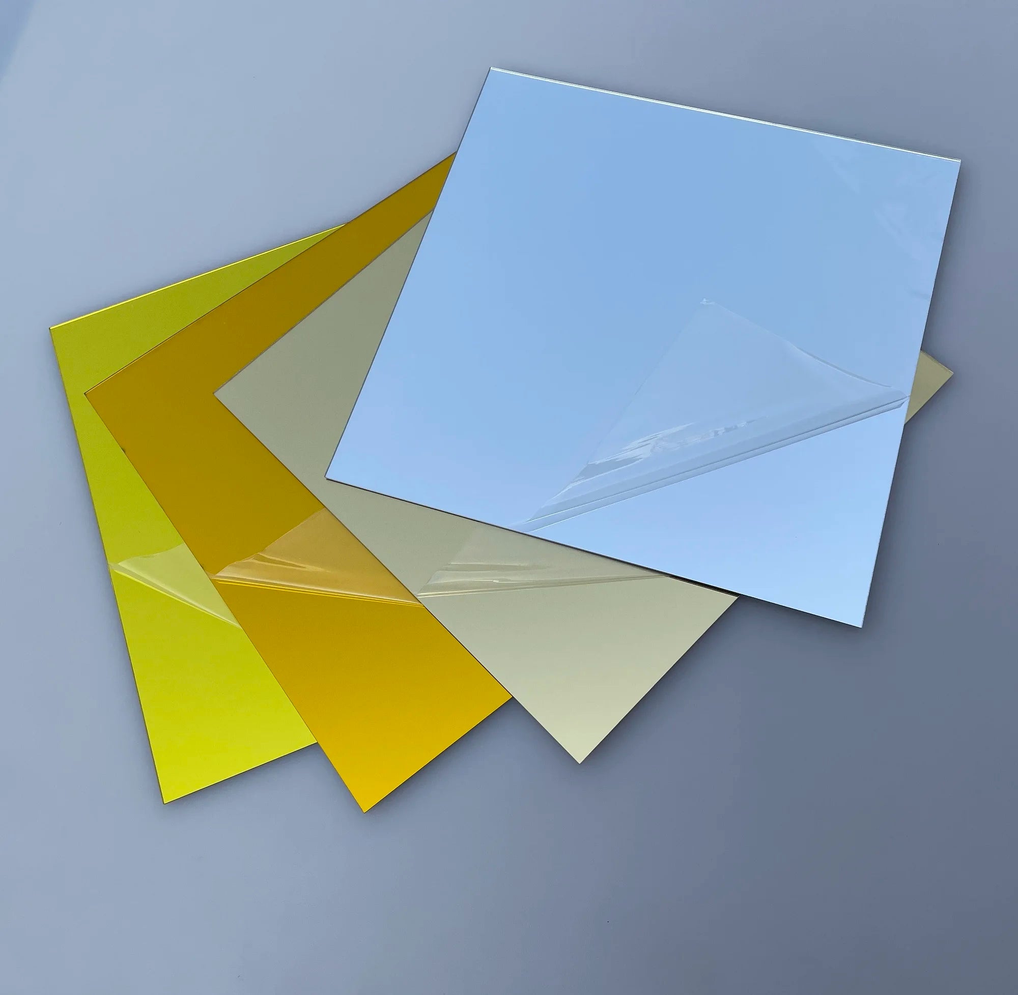 Colorful Rectangle Acrylic Wall Mirror Sheet
