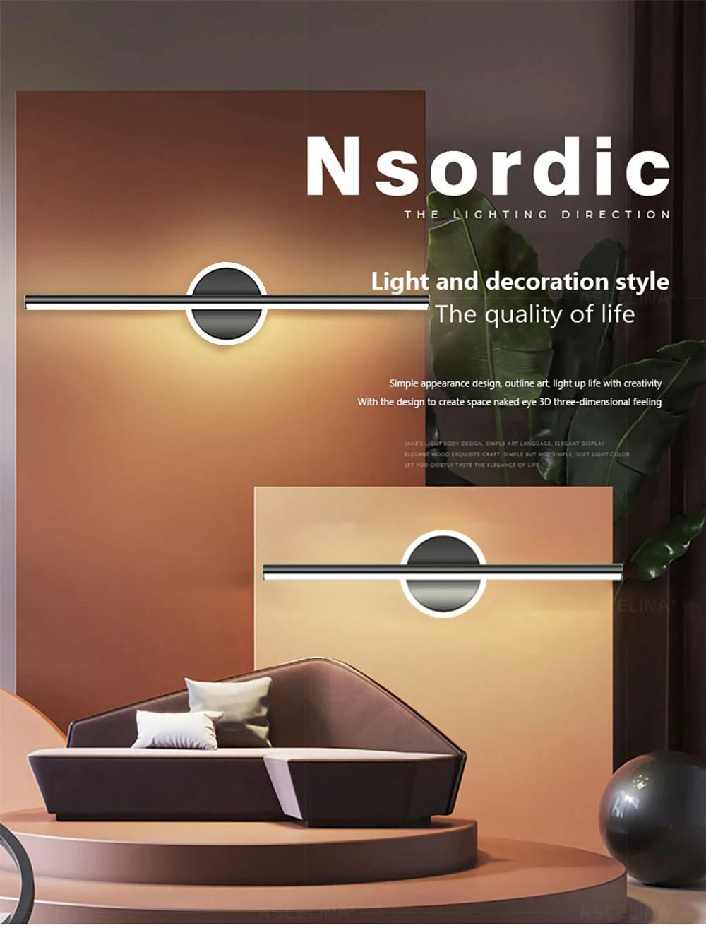 Modern Mirror Strip Wall Light