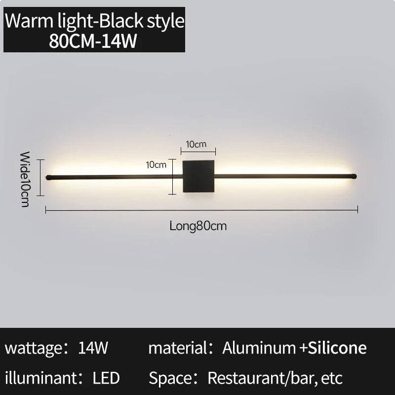 Minimalist Long Strip LED Wall Light