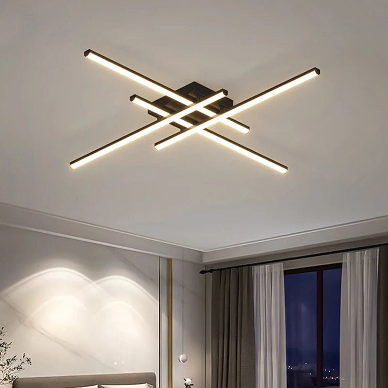 Geometric Black Ceiling Chandelier