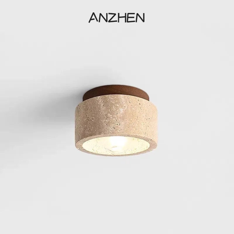 Japanese Stone Wood Surface Downlight