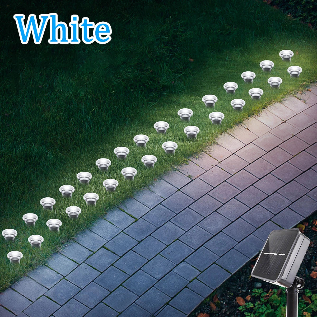 Solar LED Garden Pathway Light 15/30LEDS 8 Modes Outdoor Waterproof