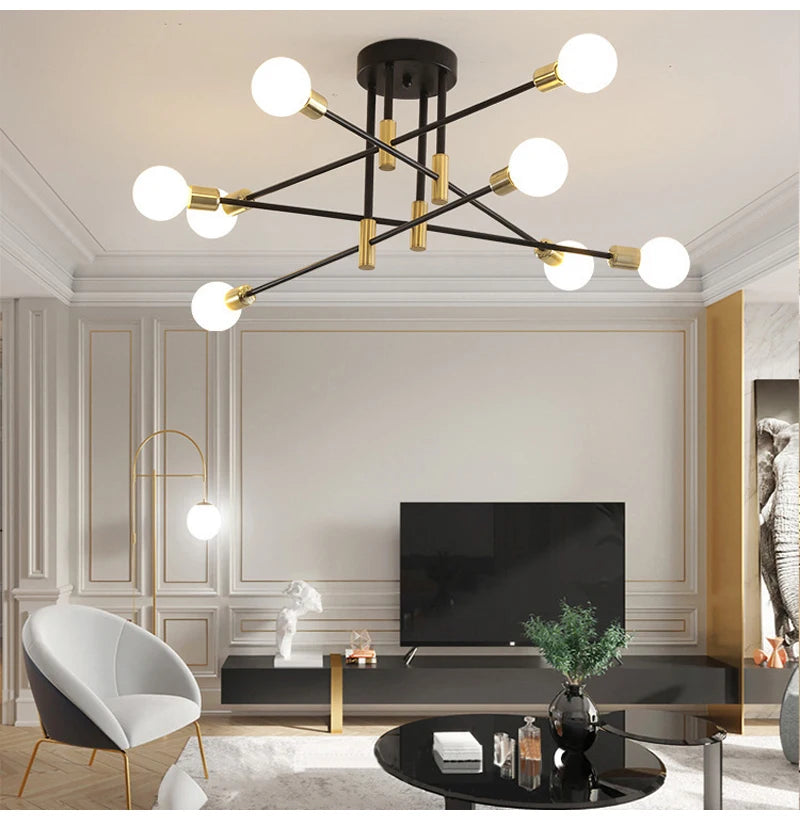 Retro Industrial Iron Ceiling Chandelier