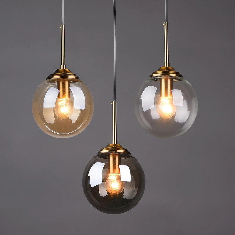 Modern Glass Globe Pendant Light