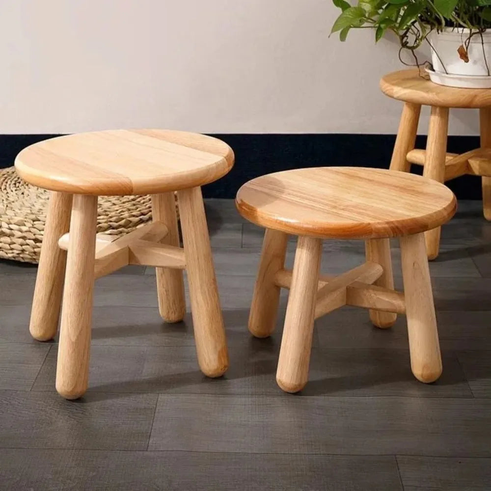 Solid Wood Small Round Stool