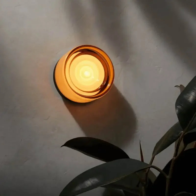 Modern Glass Round Wall Sconce