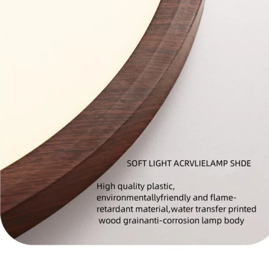 Ultrathin Wood Grain LED Ceiling Light