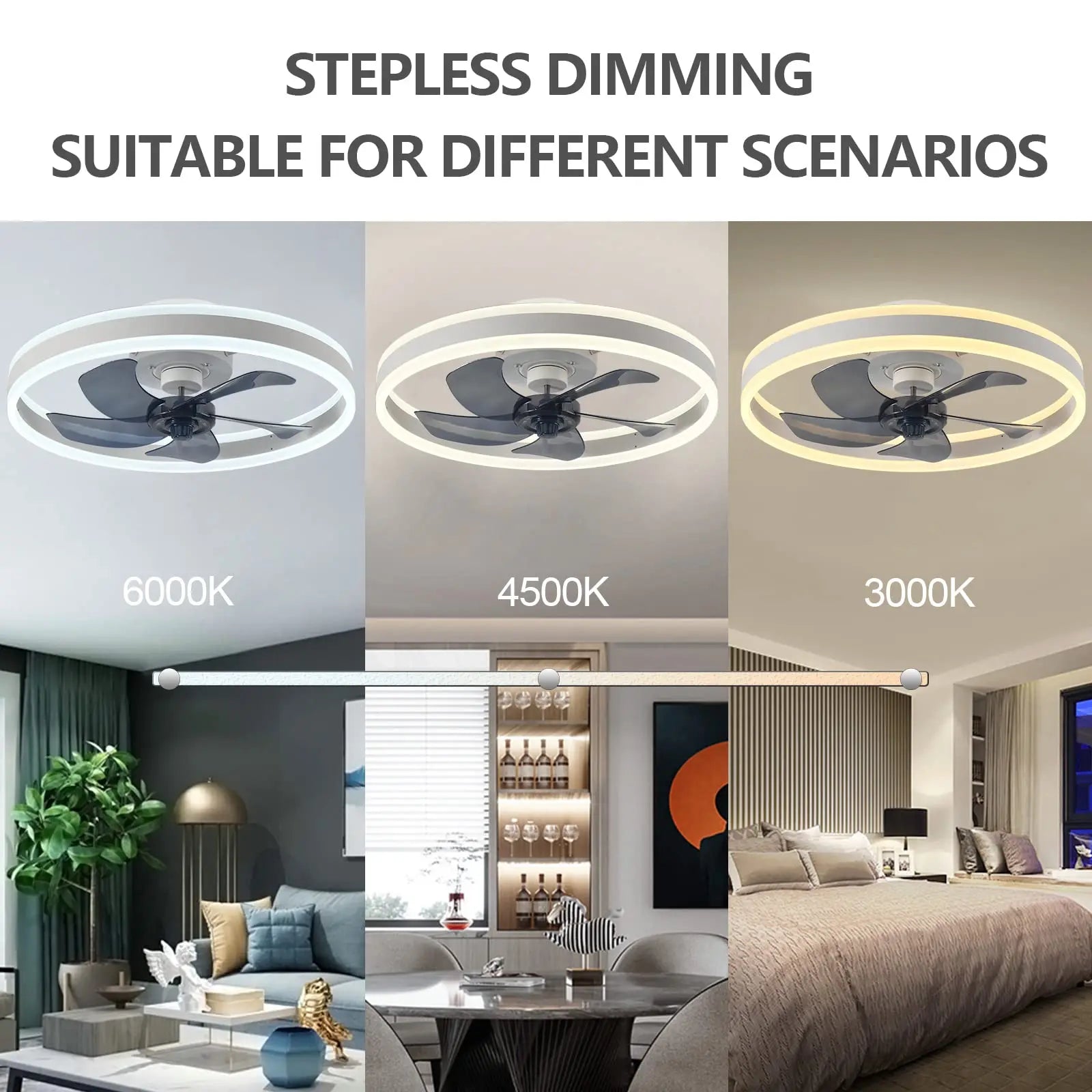 Silent Dimmable LED Ceiling Fan