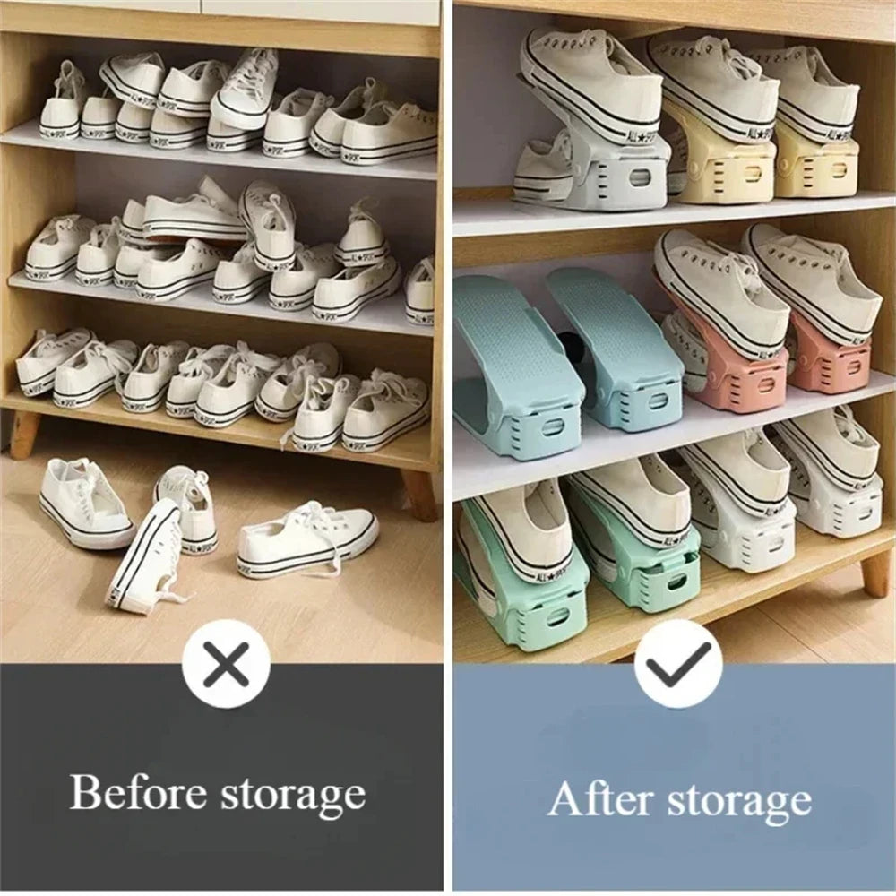 Adjustable Shoe Slot Organizers Set of 10