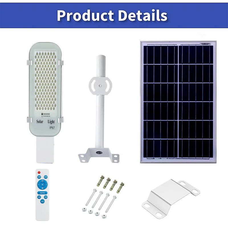 250W led solar light Outdoor garden Waterproof Solar street Light Dusk