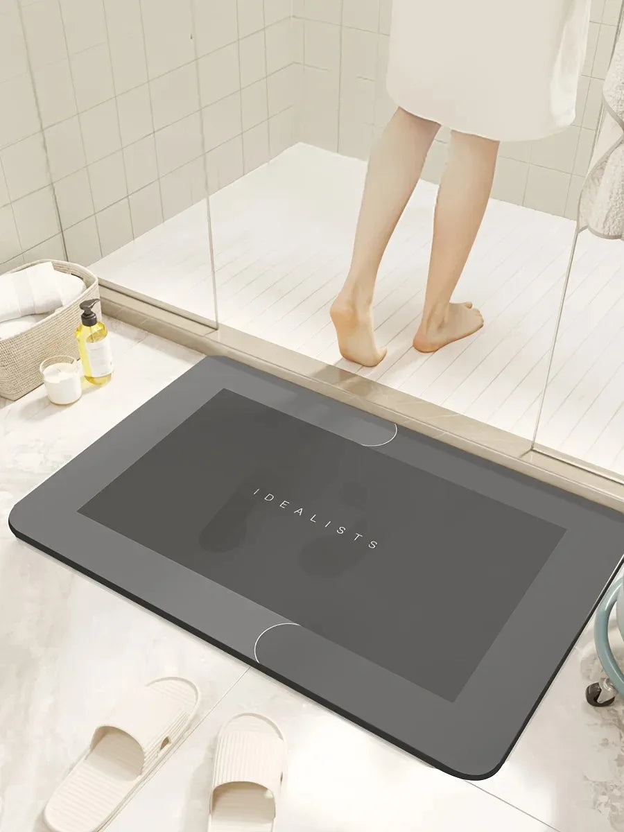 Diatomaceous Earth Bath Mat Super Absorbent Non Slip Fast Drying