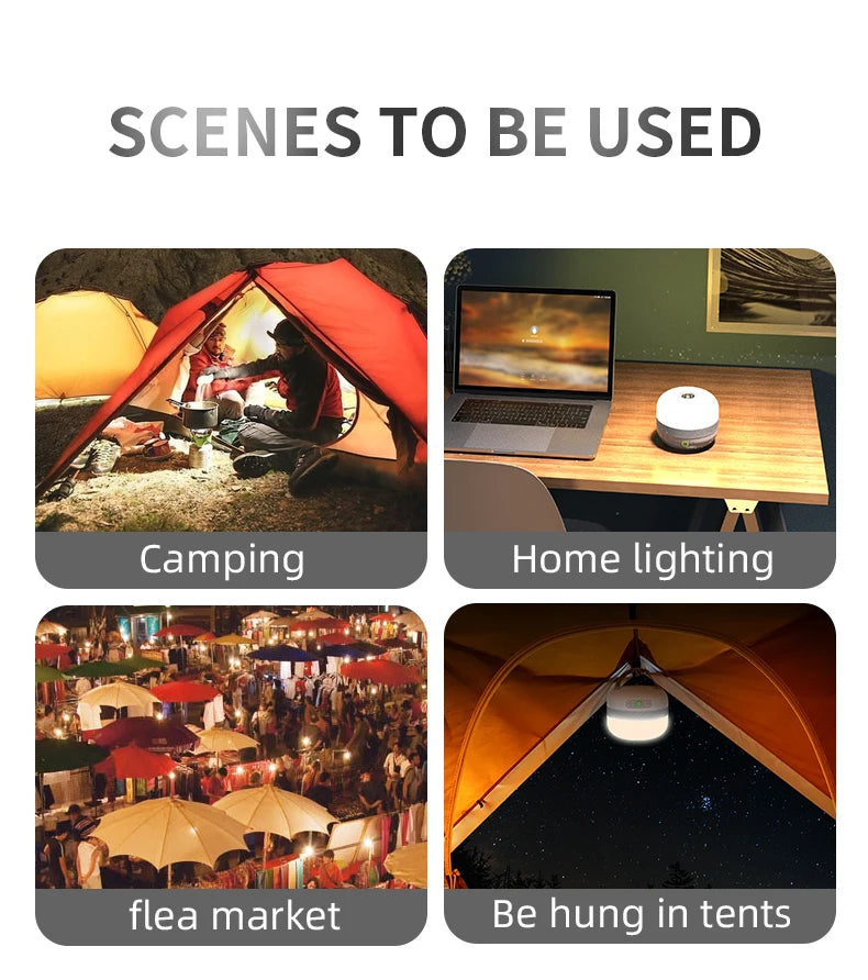 NATFIRE LV10 Camping Light USB C Rechargeable 230 Hours With 5 Colors