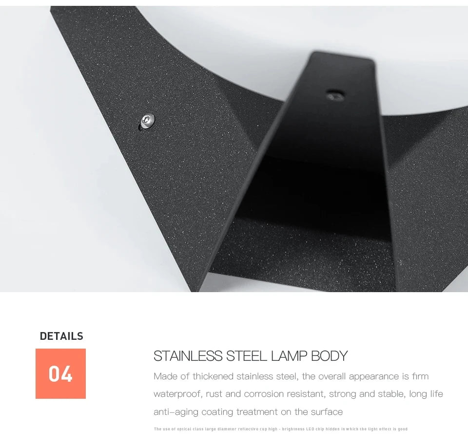 Solar Post Light Outdoor Column Pillar Light 3000K IP65 Garden