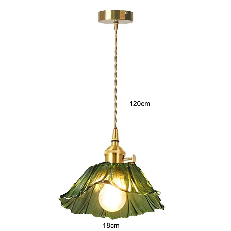 Vintage Flower Glass Ceiling Light