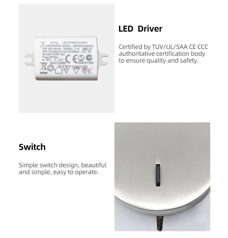 Modern Swing Arm Reading Wall Lamp Hotel Rooms Lamp 3W LED Adjustable