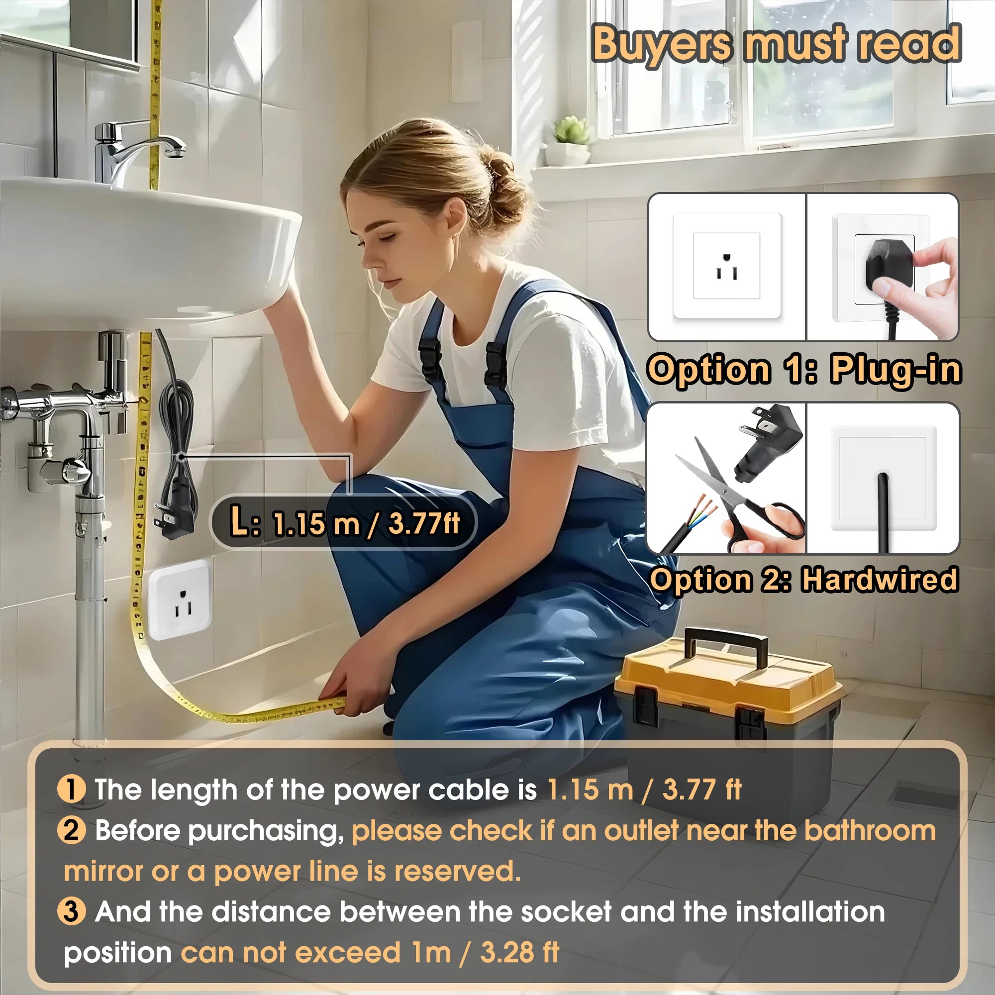 50x70 Backlit Bathroom Mirror