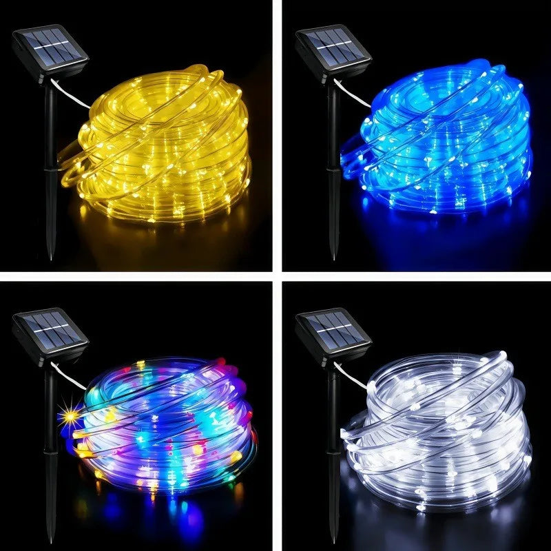 Solar Rope Garland String Lights