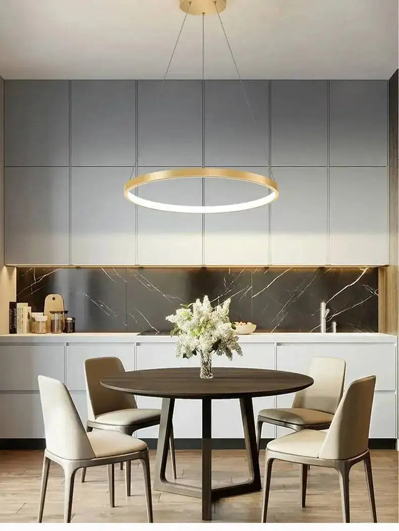 Nordic Aluminium Ring Chandelier