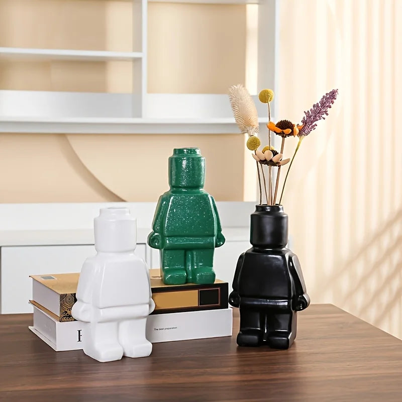 Nordic Ceramic Robot Vase