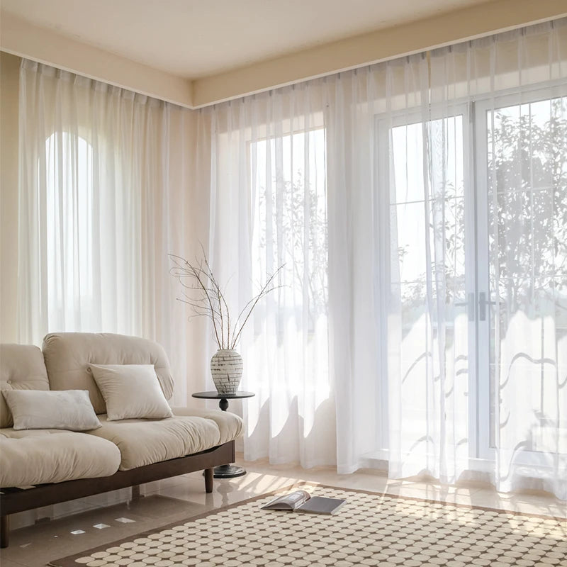 Solid White Sheer Curtains