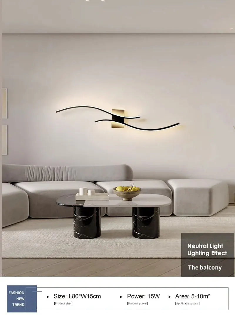 Indoor LED Wall Lamps for Corridor Bedroom Aluminum LED Wall Sconce