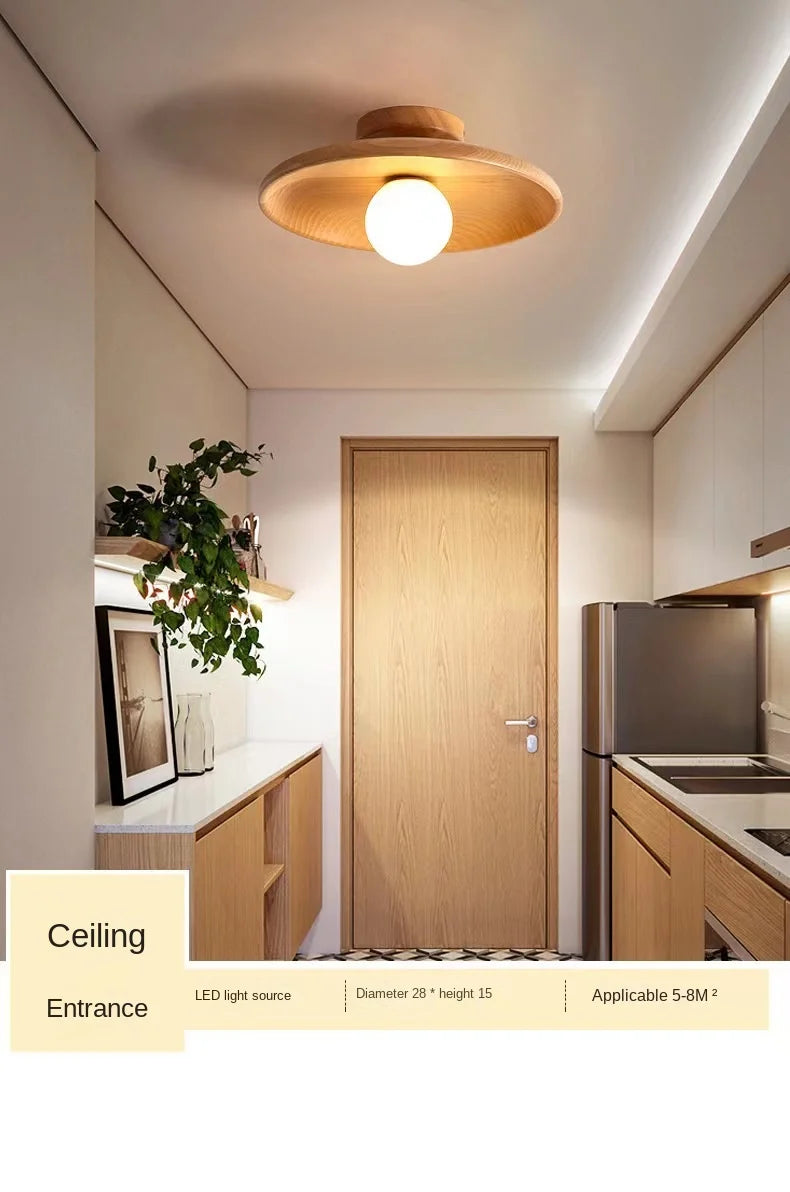 Walnut Wood G9 Ceiling Light