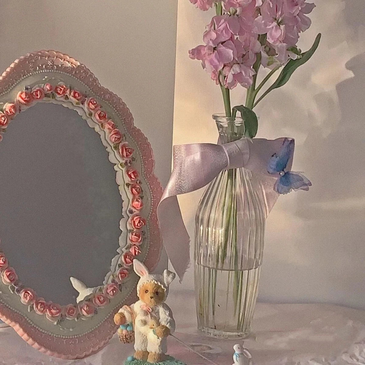 Pink Baroque Vanity Mirror
