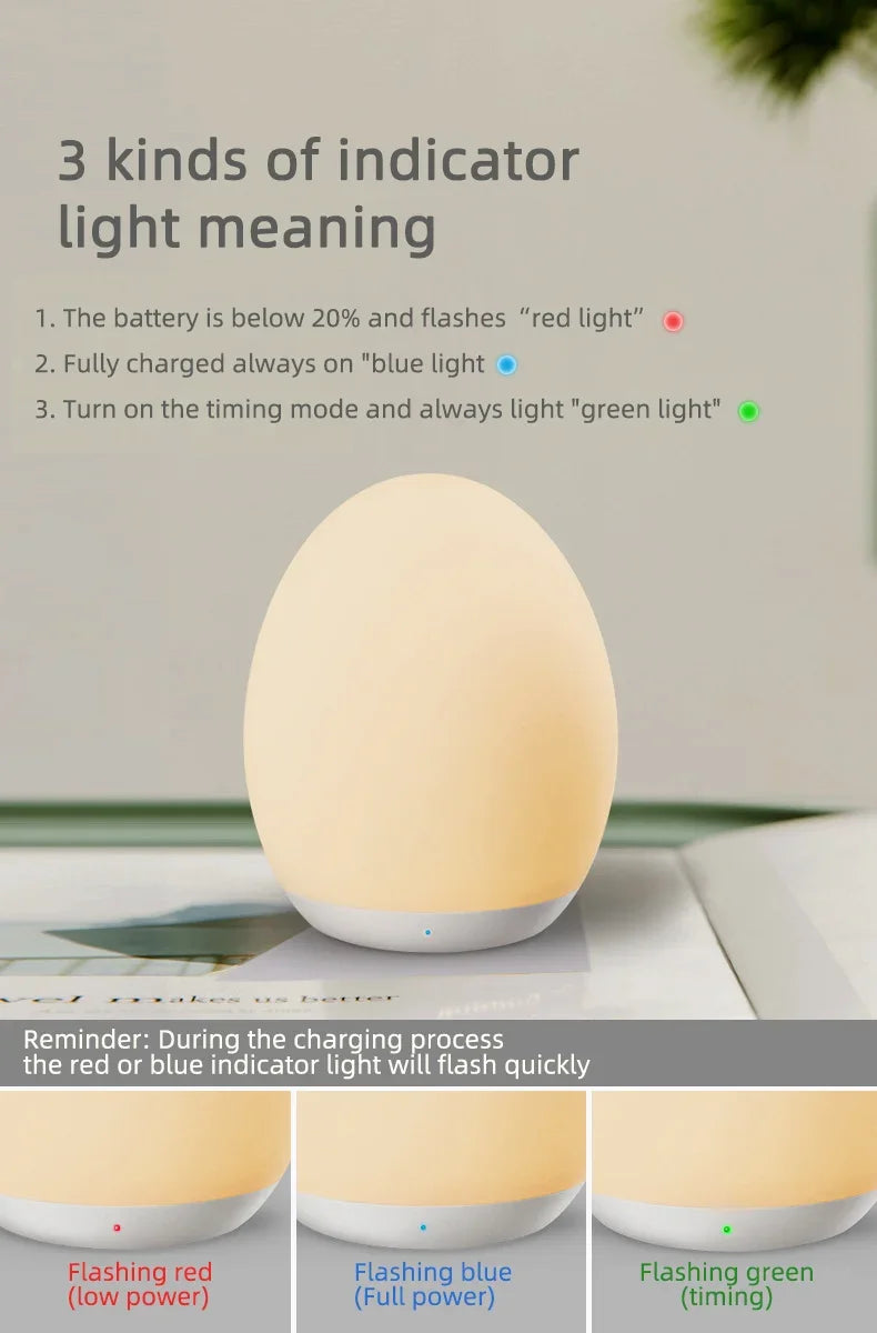 7 Color Changing Night Light RGB Remote Control Touch Dimmable Lamp