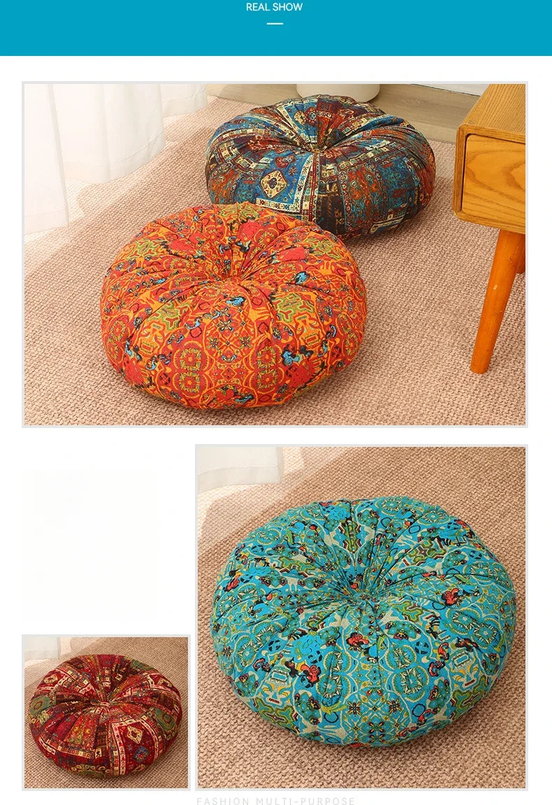 Bay Window Tatami Mats Futon Pumpkin Mats Multi-colored Cushions Thickened Lazy Butt Mats Chair Cushion Floor Cushion Futon