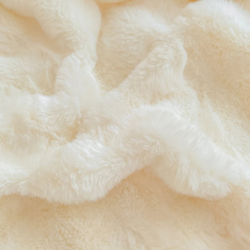 2pcs Fluffy Plush Pillowcase 48x74cm Winter Warm Thickness Pillow Sham