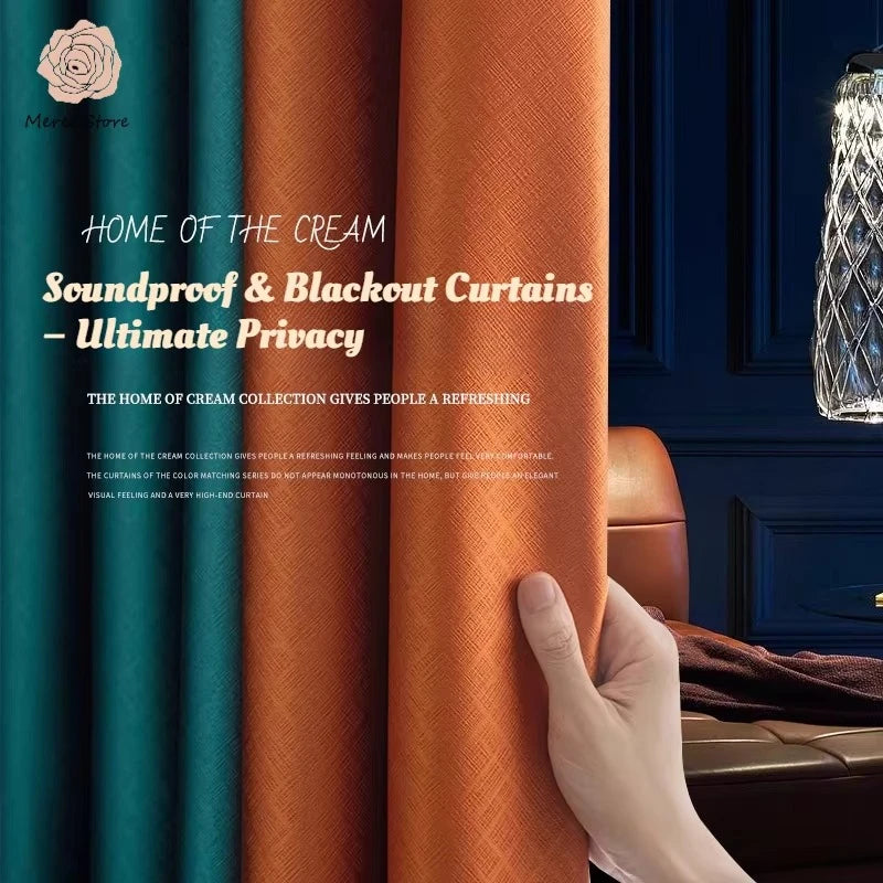 Modern Thermal Insulated Noise Reducing 100% Blackout Curtains