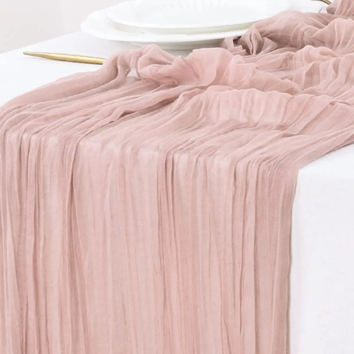 Gauze Cheesecloth Table Runners Set of 6