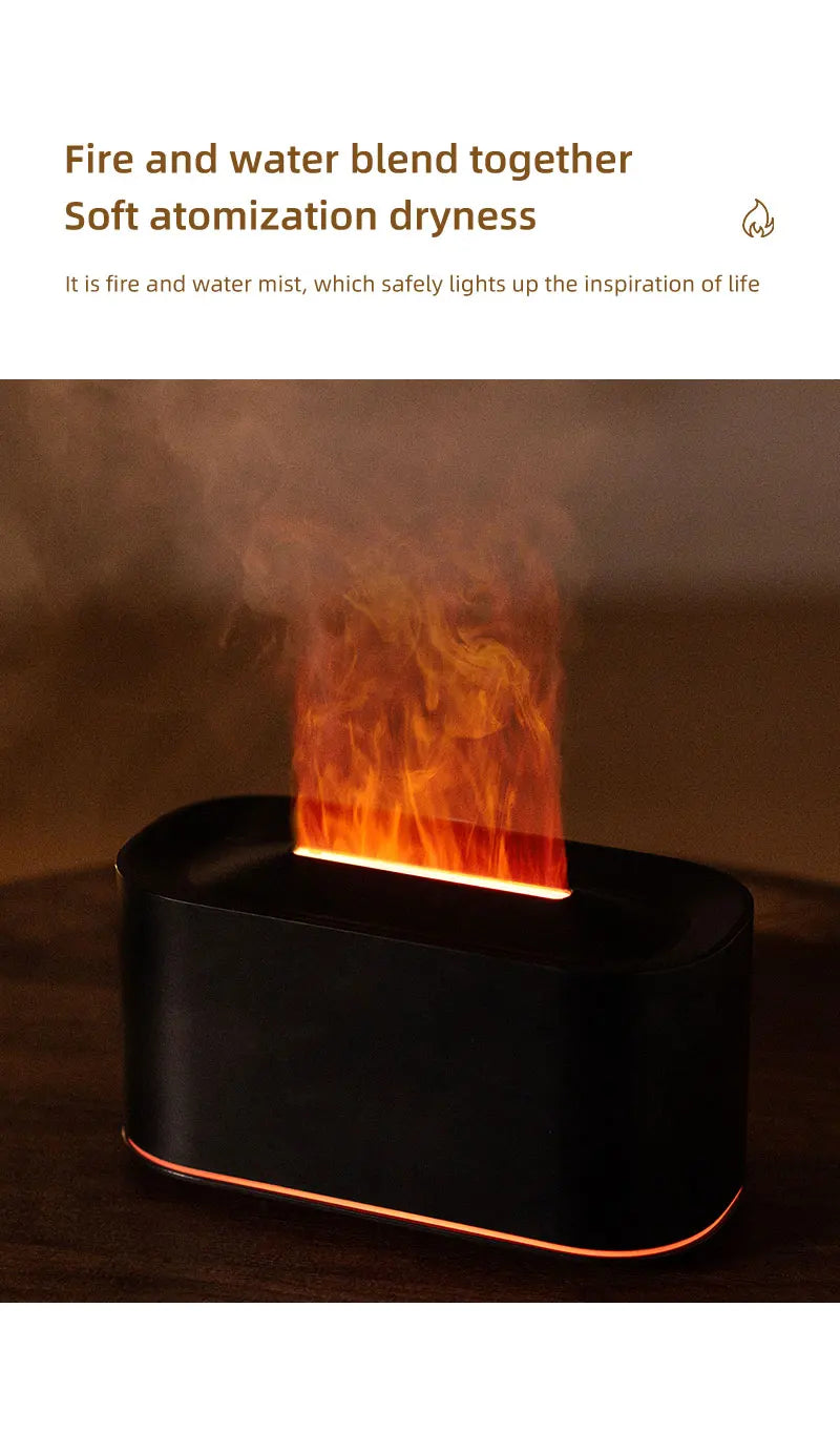 Aromatherapy Diffuser with Flame Effect, Essential Oil Diffuser