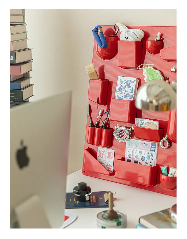 Wall Mounted Storage Rack with Hooks