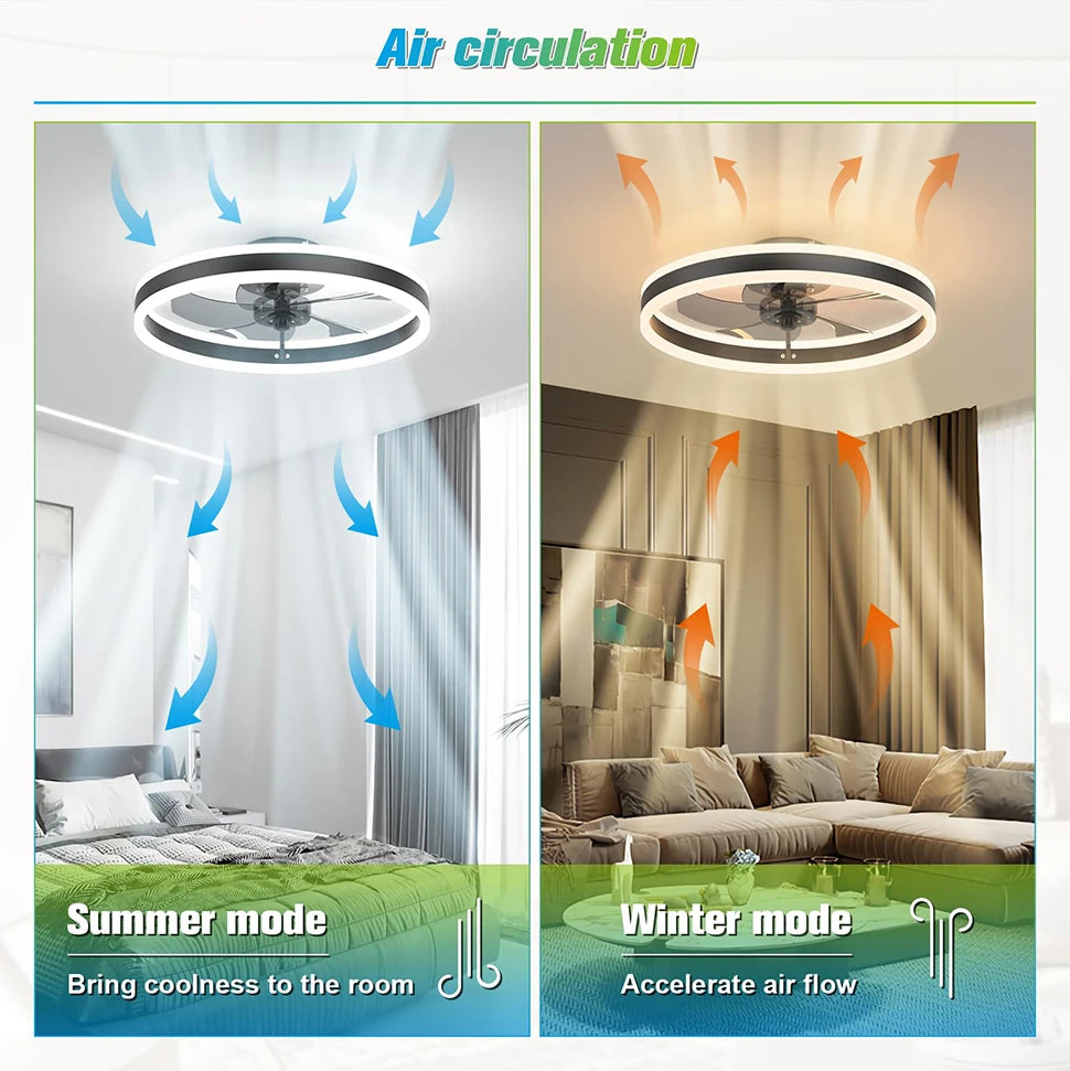 Silent Dimmable LED Ceiling Fan