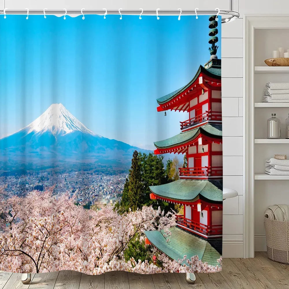Japanese Sakura Shower Curtain