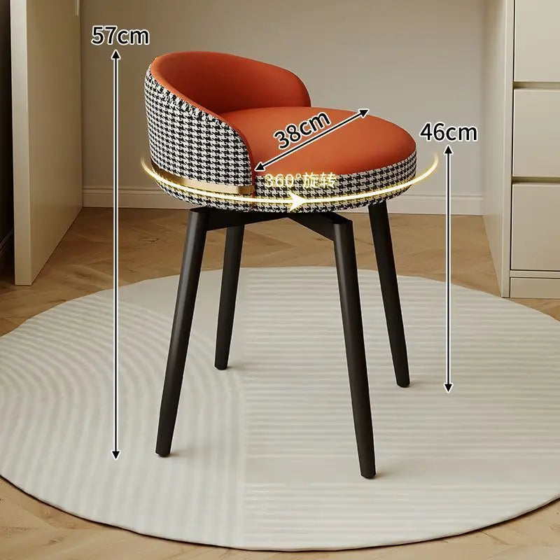Modern Swivel Vanity Stool, 360 Rotating