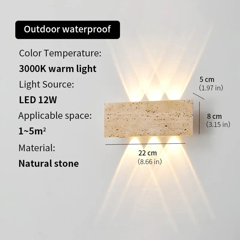 Wabi-Sabi Stone Wall Light