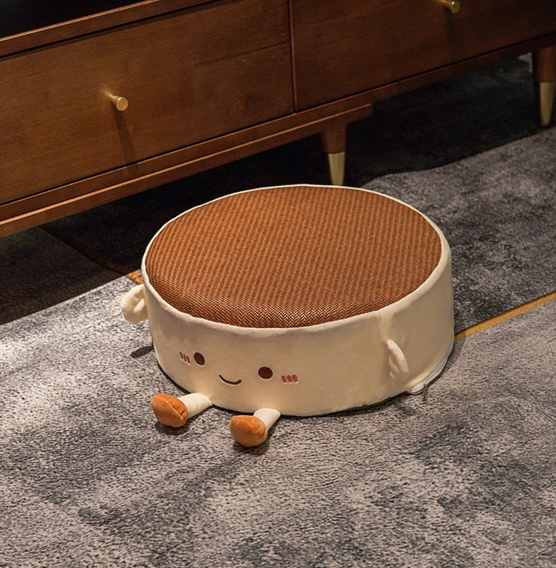 Cartoon Cute Seat Cushion Office Chair Cushion Family Bedroom Window Tatami Floor Cushion Round Thickened Soft Child Car Mat