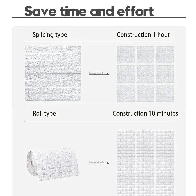 3D Brick Self Adhesive Wall Panel