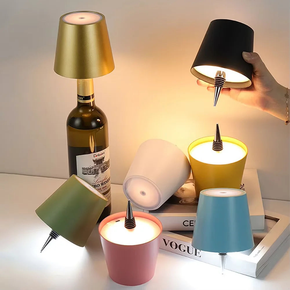 Wireless Wine Bottle Table Lamp