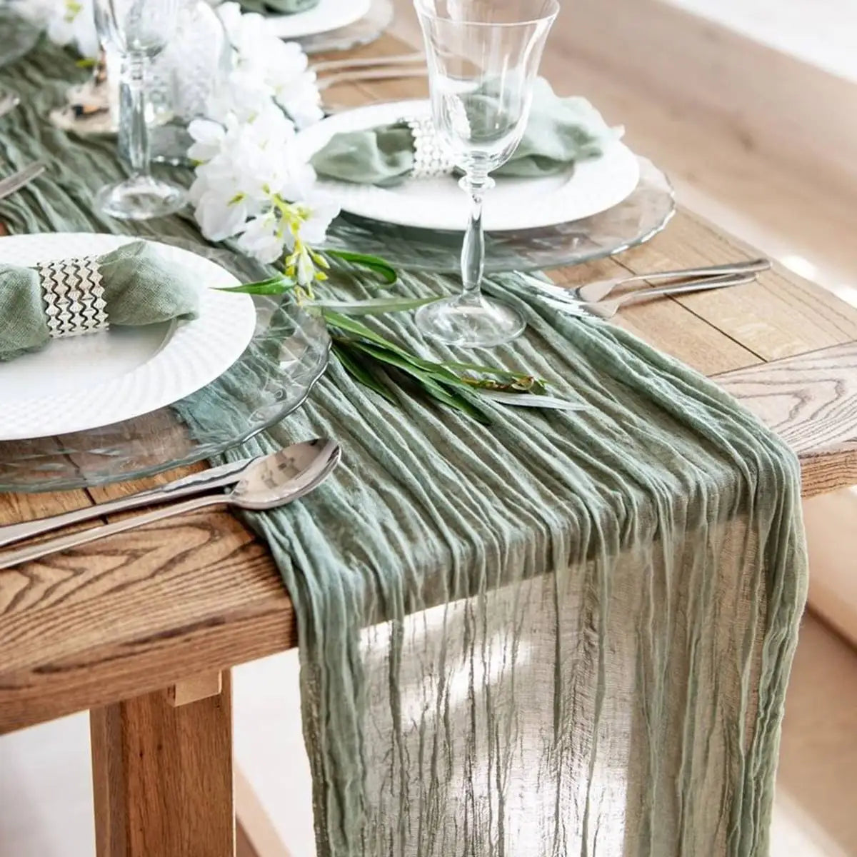 Boho Cheesecloth Table Runner