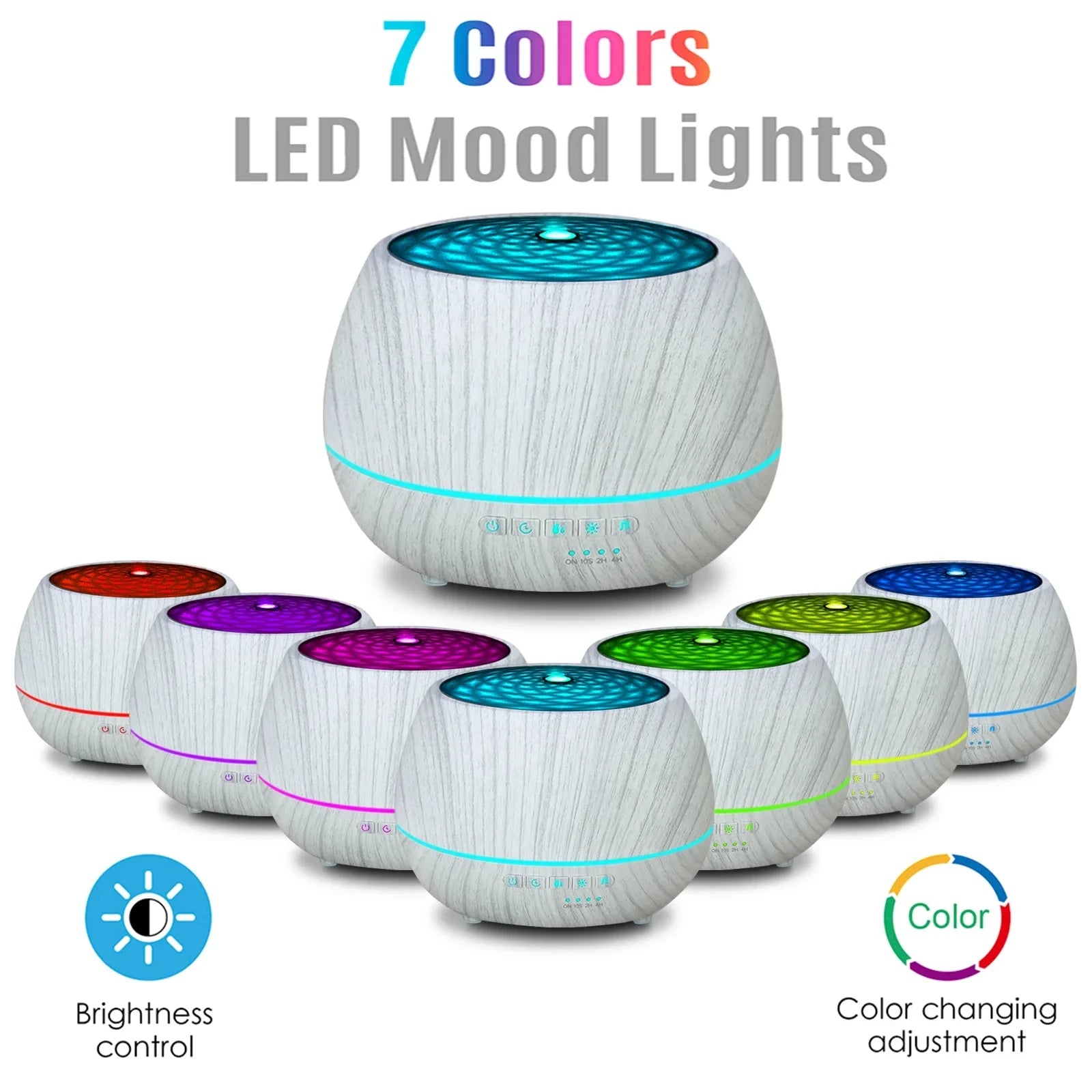 Smart WiFi Humidifier Aromatherapy Essential Oil Diffuser 500mL 7 Color