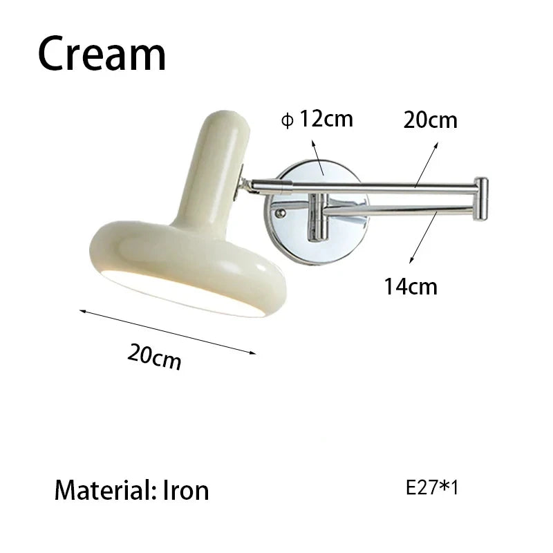 Nordic Modern Retractable Rotatable Swinging Retractable Wall Lamp