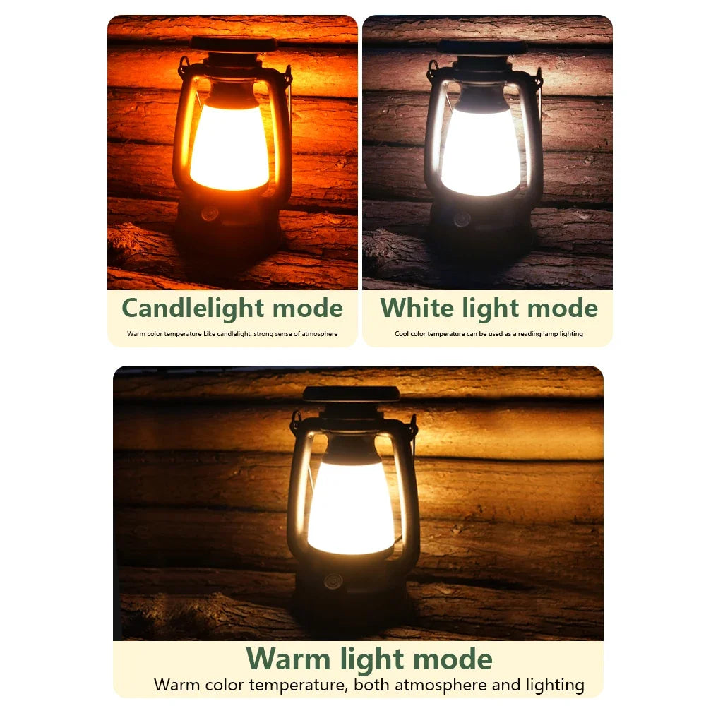 USB Rechargeable Camping Light Portable Camping Lanterns Hanging Tent